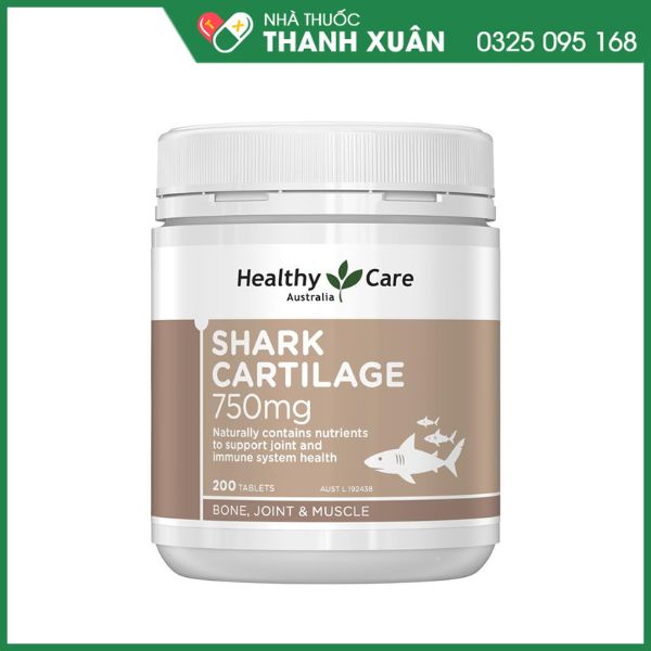 Healthy Care Shark Cartilage 750mg hỗ trợ sức khỏe xương